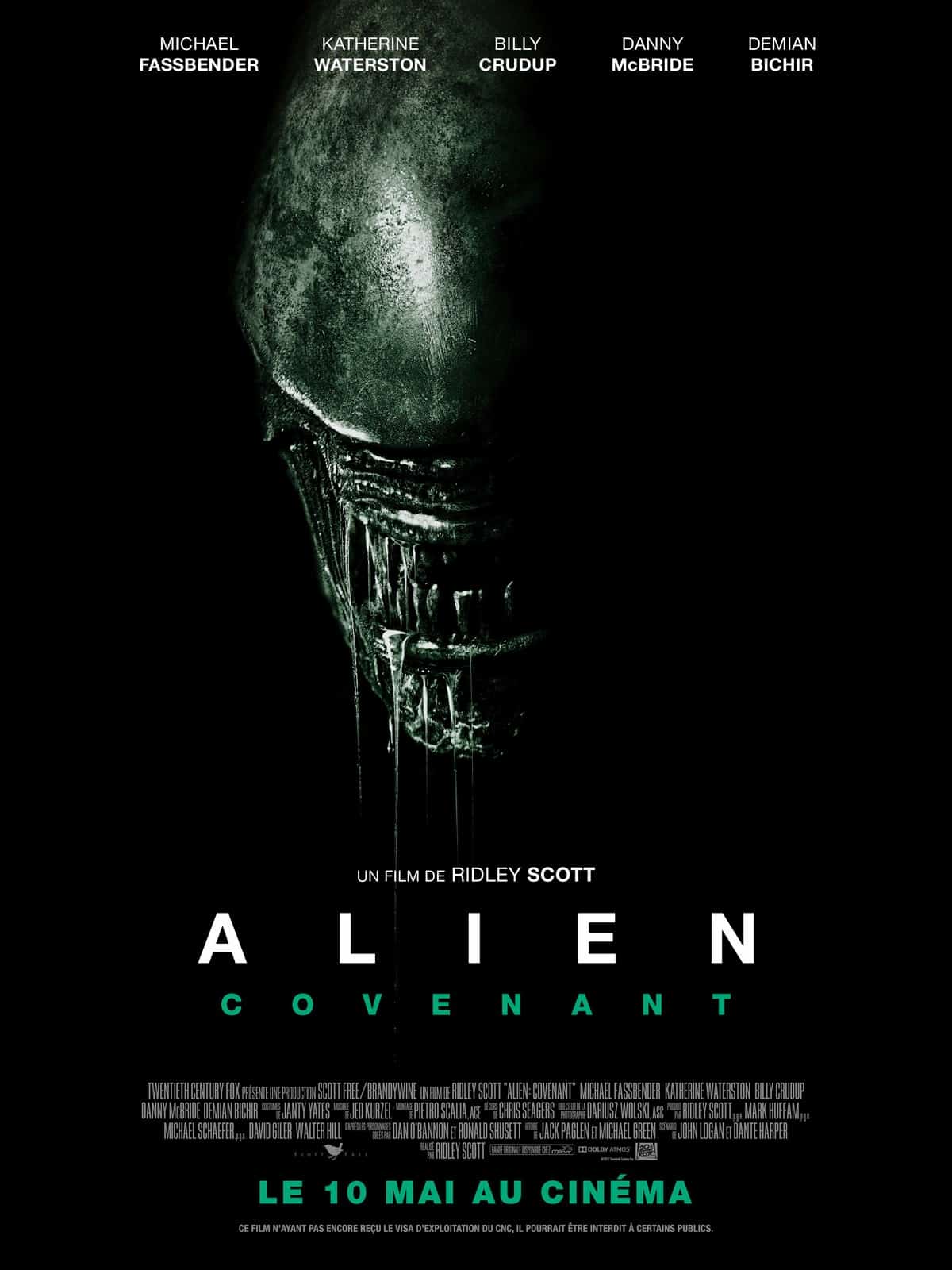 Affiche de alien covenant avec michael fassbender