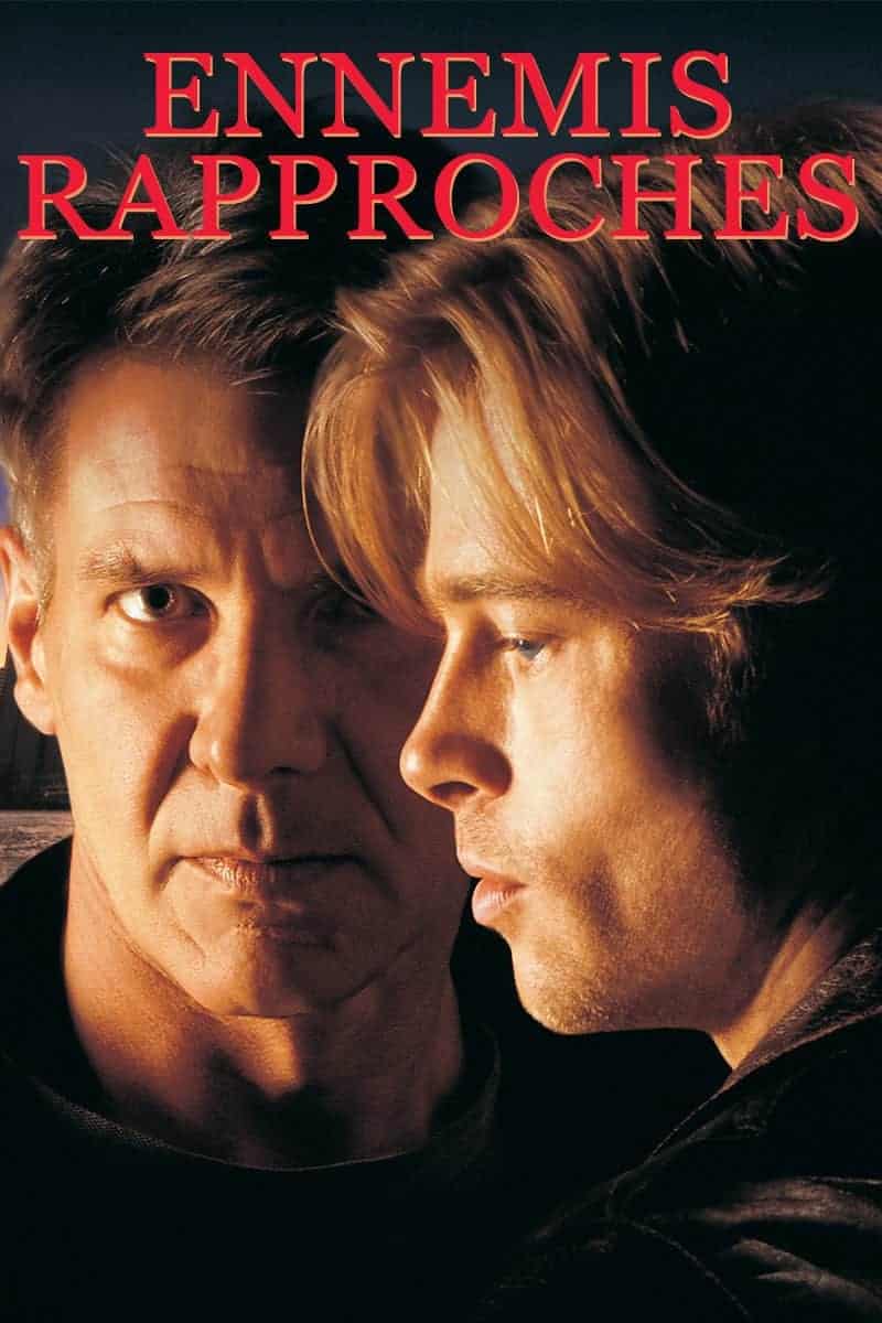 a movie poster with two men staring at each other.