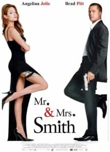a movie poster for mr and mrs smith.